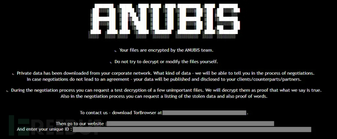 阿努比斯勒索软件：新型RaaS兼具加密与永久性数据擦除双重威胁
