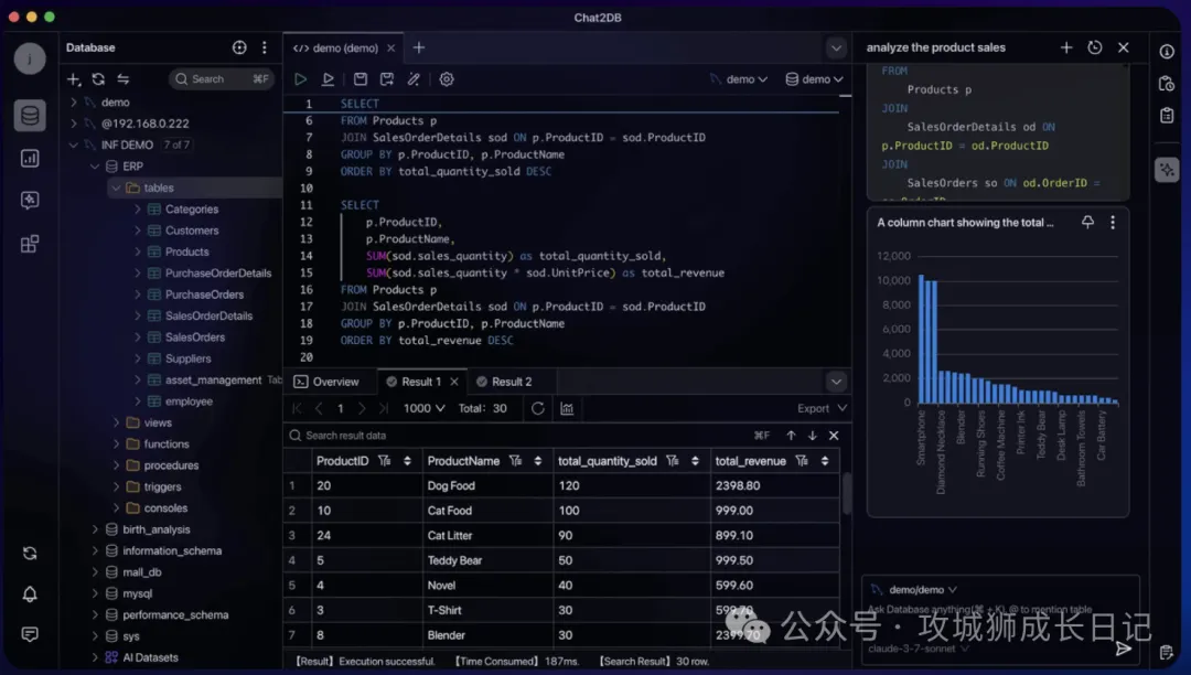 降维打击 Navicat！Chat2DB：21K Star 的 AI 数据库管理新王者