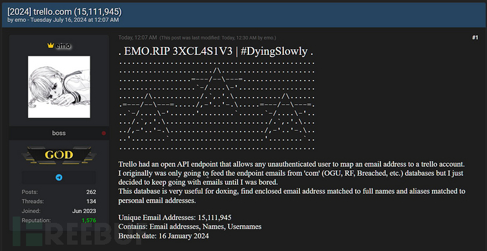 知名工具Trello被黑客攻击，泄露1500 万用户数据