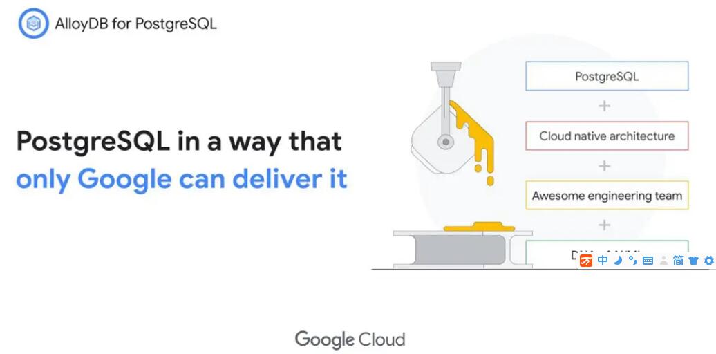 谷歌推出 AlloyDB，全托管式 PostgreSQL 兼容数据库服务