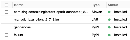 使用 SingleStore 作为地理空间数据库