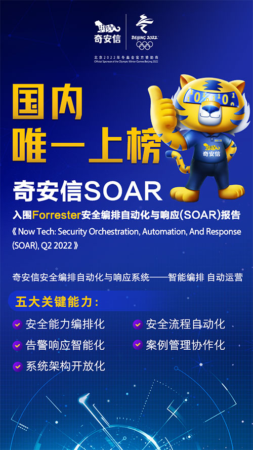 榜上有名!奇安信入选国际权威机构SOAR报告