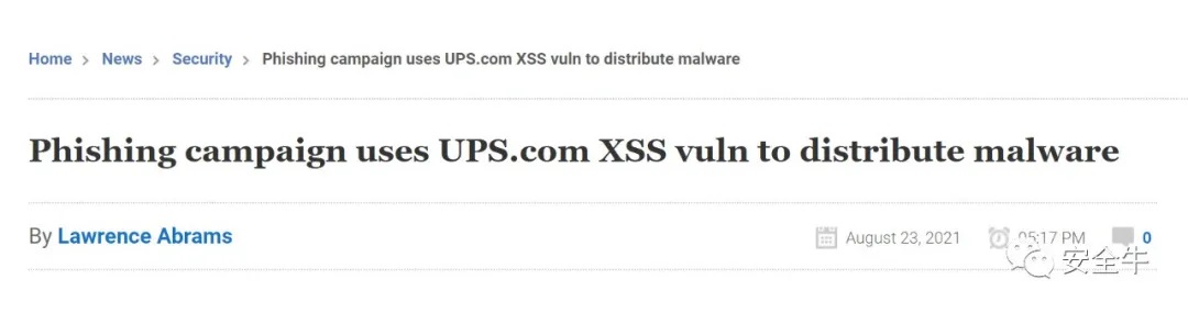 UPS官网被网络钓鱼活动用来分发恶意软件