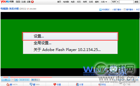 windows 7系统下在视频网站上看视频时会出现绿屏现象问题
