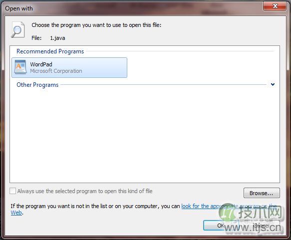 windows7系统始终使用选择程序打开的复选框无法勾选