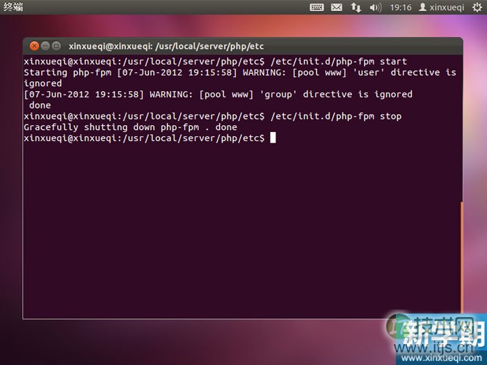 同样的先下载PHP源码包，键入“cd /usr/local/src”回车并执行“sudo wget http://cn2.php.net/distributions/php-5.3.8.tar.gz”下载PHP源码包。解压后进入php目录中，“cd php-5.3.8”回车，并执行“sudo ./configure --prefix=/usr/local/server/php --with-config-file-path=/usr/local/server/php --enable-mbstring --enable-ftp --with-gd --with-jpeg-dir=/usr --with-png-dir=/usr --with-mysql=mysqlnd --with-mysqli=mysqlnd --with-pdo-mysql=mysqlnd --with-pear --enable-sockets --with-freetype-dir=/usr --enable-gd-native-ttf --with-zlib --with-libxml-dir=/usr --with-xmlrpc --enable-zip --enable-fpm --enable-fpm --enable-xml --enable-sockets --with-gd --with-zlib --with-iconv --enable-zip --with-freetype-dir=/usr/lib/ --enable-soap --enable-pcntl --enable-cli”回车。出现下图就可以继续进行下一步。再接着键入“sudo make && make install”。等待操作完成之后，复制启动脚本。输入“sudo cp ./sapi/fpm/init.d.php-fpm /etc/init.d/php-fpm”回车，接着再执行“sudo chmod +x /etc/init.d/php-fpm”。修改PHP-FPM配置文件，依次执行“cd /usr/local/server/php/etc”、“mv php-fpm.conf.default php-fpm.conf”、“vi php-fpm.conf”编辑配置文件。去掉25行前的分号。修改第131和132行的user和group为当前用户（安装系统时设置的帐户名）。去掉161、166、171、176行前面的分号，如下图。保存并退出。PHP-FPM启动及退出分别使用命令“/etc/init.d/php-fpm start”与“/etc/init.d/php-fpm stop”。